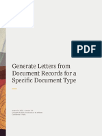 PER Generate Letters Document Records Specific Document Type