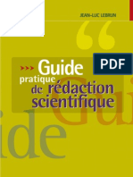 Guide Pratique de R Daction Scientifique