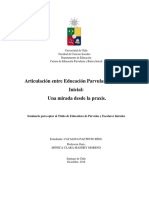 Articulación Entre Educación Parvularia y Básica Inicial