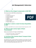 MM (Materials Management) Interview Questions: Sap MM Faq'S