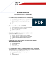 Examen Modulo 3 Logistica y Gestión de Operaciones en Minería