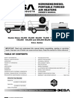 Kerosene/Diesel Portable Forced Air Heaters: Owner'S Manual