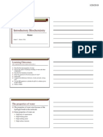 Introductory Biochemistry: Learning Outcomes