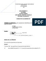 Guia Numero 5 Matematicas Octavo Grado