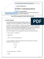 Lecture 9 - Cut Off Wavelength and Mode Field Diameter (OFC)