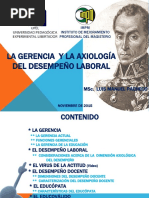 La Gerencia y La Axiología Del Desempeño Laboral Docente