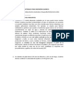 Primer Examen de Materiales para Ingenieria Quimica