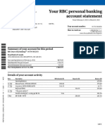 Your RBC Personal Banking Account Statement