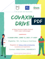 Covaxin Drive: at New Horizon Public School 100ft Road, Indiranagar