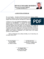 Partido Revolucionario Moderno (PRM) Carta de Recomendacion 2