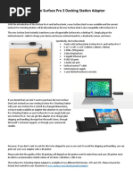 Surface Pro 3 Docking Station Adapter 3D Printing Instructions