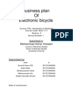 Business Plan of Electronic Bicycle