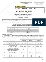 Brevet Blanc Math College Jean Lecanuet Janvier 2020