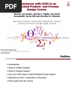 Experiences With CDIO in An Integrated Product-And Process Design Course