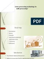 High Pressure Processing Technology in Milk Processing