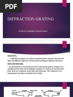 Diffraction Grating: Done by Harish S From Team 1