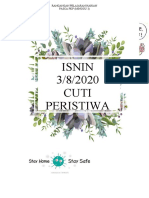 Isnin 3/8/2020 Cuti Peristiwa: Rancangan Pelajaran Harian Pasca PKP (Minggu 3)