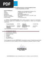 Certificado de Operatividad y Funcionabilidad