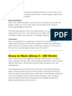 Essay On Music (Essay 2 - 250 Words)