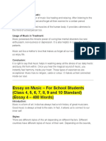 Essay On Music - For School Students (Class 4, 5, 6, 7, 8, 9 and 10 Standard) (Essay 4 - 400 Words)