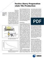 Cost Effective Slurry Preparation in Porcelain Tile Production