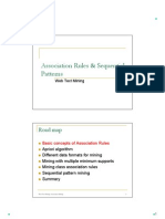 Association Rules & Sequential Patterns: Road Map