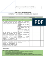 Evaluación Hisoria Primer Año