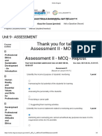 Thank You For Taking The Assessment II - MCQ - Repost. Assessment II - MCQ - Repost