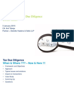 Tax Due Diligence