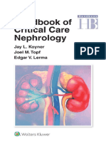 Handbook of Critical Care Nephrology 2021