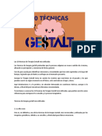 10 Técnicas Más Utilizadas de La Gestalt.