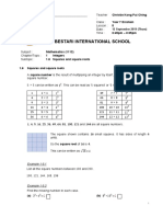 1.6 Squares and Square Roots