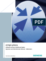 Syngo - Plaza: Software Version VA20B and Higher Operator and Administrator Manual - Addendum