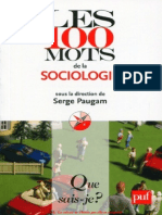 Les 100 Mots de La Sociologie Serge Paugam Iprme Com