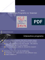 Java Interactive Programs W/ Scanner