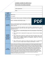 Sbm-Nmims: Course Teaching Plan With Assurance of Learning Components Course Code Course Title Course Instructor/s Credit Value Programme & Trimester