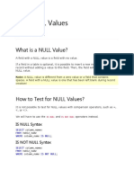 SQL NULL Values: What Is A NULL Value?