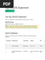 The SQL DELETE Statement