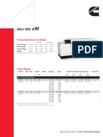 Onan Marine QD 80-99 KW Generator For Marine