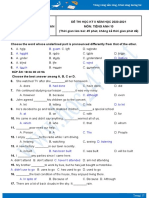 Trường Thpt Chu Văn An Đề Thi Học Kỳ Ii Năm Học 2020-2021 Môn: Tiếng Anh 10 (Thời gian làm bài: 45 phút, không kể thời gian phát đề)