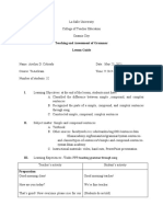 Teaching and Assessment of Grammar Lesson Guide