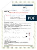 6.3 Rotational Kinetic Energy and Rotational Inertia: Lesson-36