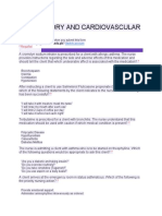 Respiratory and Cardiovascular Drugs Questions