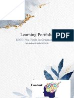 Learning Portfolio: Content