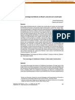 A Sociologia Da Infância No Brasil: Uma Área em Construção: Resumo