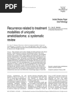 Lau2006recurrence Related To Treatment Modalities of Unicystic Ameloblastoma