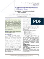 Occlusal Concepts in Complete Denture Prosthodontics: A Literature Review