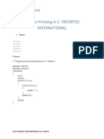 Pattern Printing in C - INFORTEC International