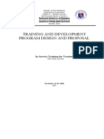 Training and Development Program Design and Proposal: Schools District of Banate Juanico Integrated School