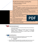 Executing My Demonstration Learning Plan